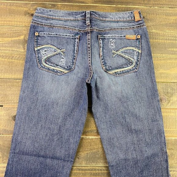 Silver Jeans Mirage Flare Wide Leg Jeans Women's Sz. 29 w/ 31.5" Inseam Low Rise - Picture 9 of 16